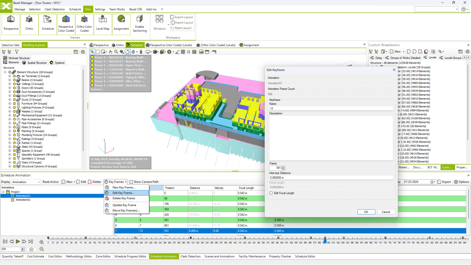 Scheduling | BEXEL Manager BIM Software