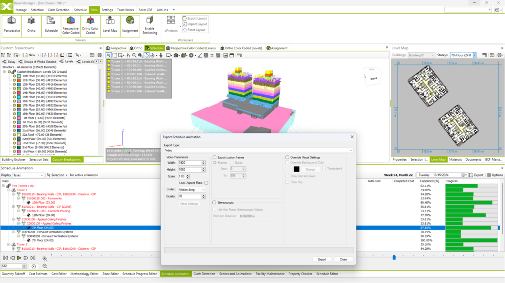 BEXEL Manager - Create and Export Construction Simulation